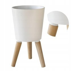 Donica ceramiczna biała na nogach