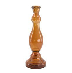 Świecznik ze szkła z recyklingu, 30 cm