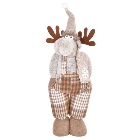 Dekoracja świąteczna renifer z czapką 49 cm