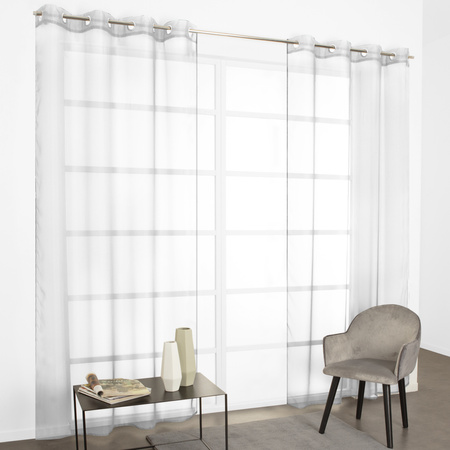 Firana MUST na przelotkach 140 x 260 cm biała