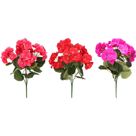 Sztuczny bukiet pelargonia 32 cm
