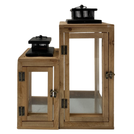 Drewniana Latarnia brązowa S