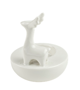 Porcelanowa ozdoba-tealight jeleń