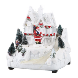 Dekoracja biała wioska świąteczna led 16,5x16x13,5 cm