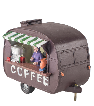 Dekoracja ceramiczna mini stacja z kawą