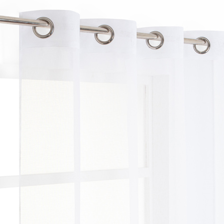 Firana LIM-HOME na przelotkach 140 x 260 cm biała