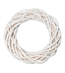 Wianek wiklinowy okrągły biały 35 cm