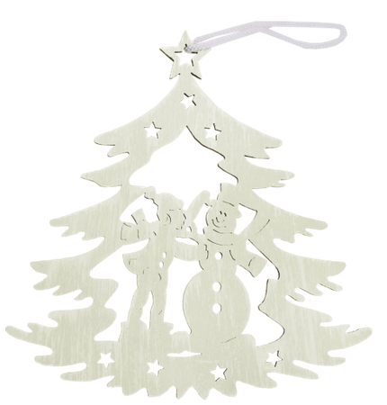 Komplet 3 zawieszek bożonarodzeniowych - choinka