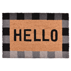 Wycieraczka kokosowa z nadrukiem HELLO KWADRATY