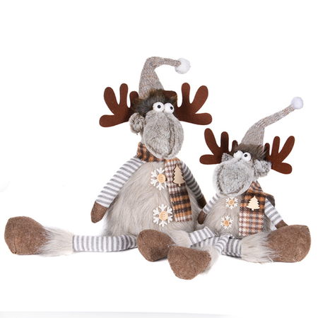 Dekoracja świąteczna renifer siedzący 57 cm