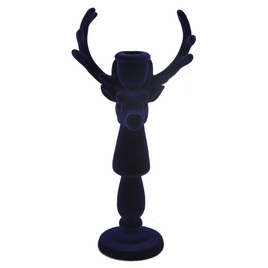 Świecznik renifer velvet granat