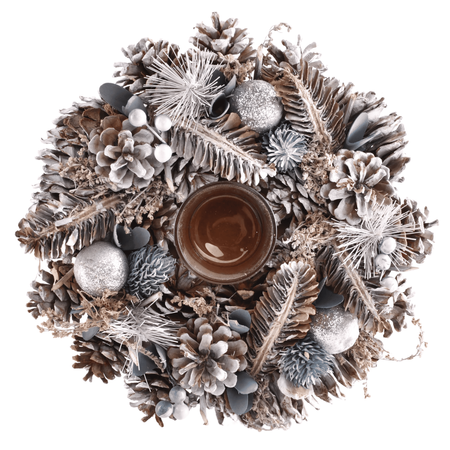 Świecznik Świąteczny Niebieski 30 cm