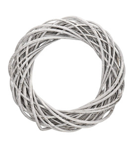 Wianek wiklinowy okrągły szary 25 cm
