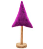 Figurka choinka welur 3 kolory - fioletowy/różowy/niebieski