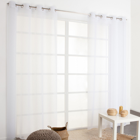 Firana LIM-HOME na przelotkach 140 x 260 cm biała