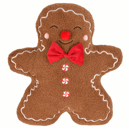 Poduszka świąteczna dekoracyjna brązowy pierniczek 