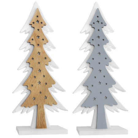 CHOINKA DREWNIANA 12,5x28 CM DEKORACJA ŚWIĄTECZNA