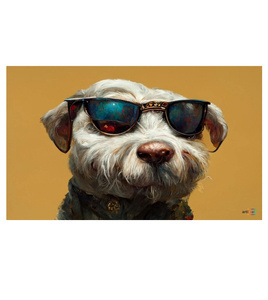 Wycieraczka materiałowa pies w okularach