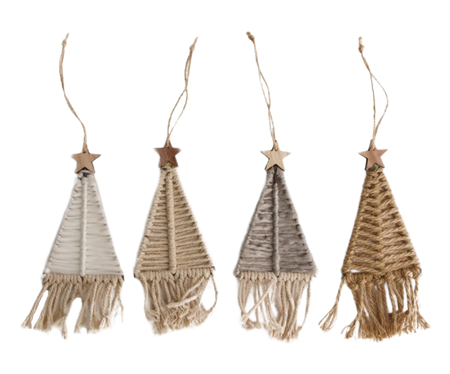 Zawieszka materiałowa choinka mix