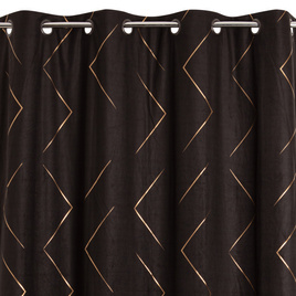 Zasłona LUBA na przelotkach 140 x 260 cm czarna