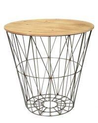 Stolik kawowy druciany z funkcją przechowywania