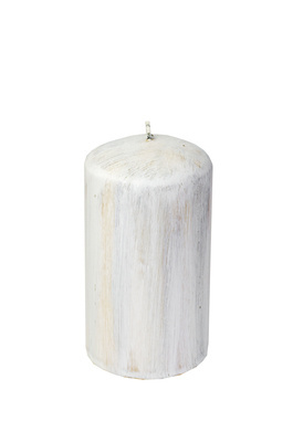 Świeca white wood słupek