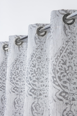 Zasłona CORALIA na przelotkach 140 x 280 cm szara