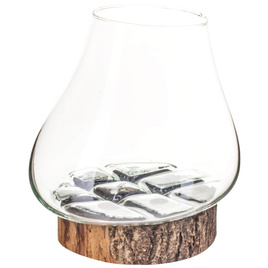 Ręcznie lane szkło na drewno 21-25  cm