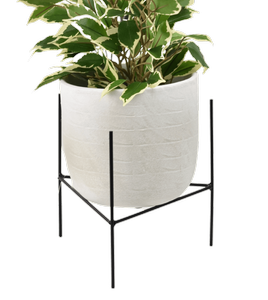 Metalowy kwietnik czarny XS