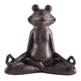 Dekoracja ogrodowa medytująca żaba