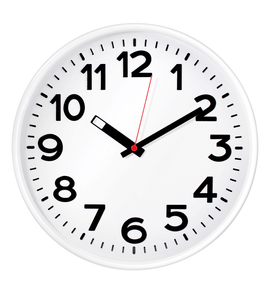 Zegar ścienny klasyczny biały, 30 cm