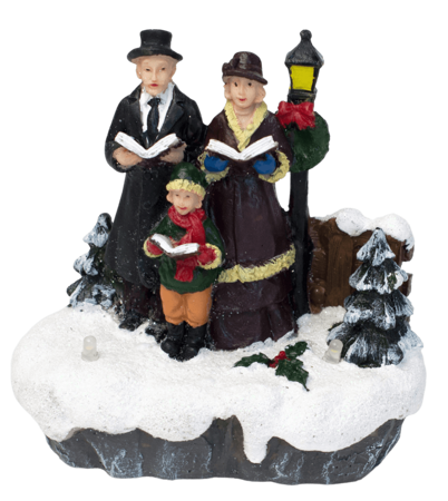 Figurka Bożonarodzeniowa śpiewająca rodzina
